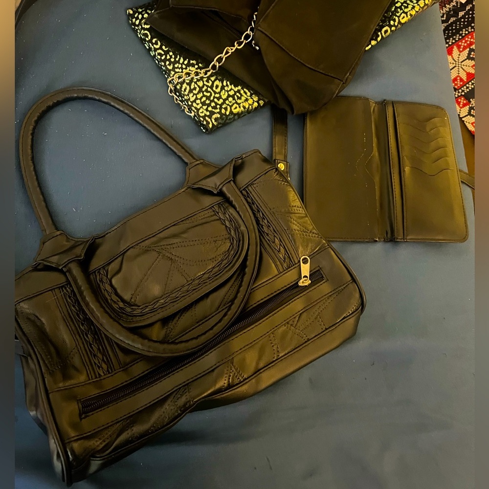 Leather purse & wallet set